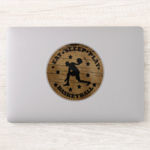 Eet slaap spelen basketbal speler sticker