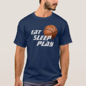 Eet Slaap Spelen Basketbal T-shirt (Voorkant)