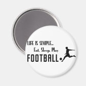 Eet slaap spelen football magneet (Voorkant / Achterkant)