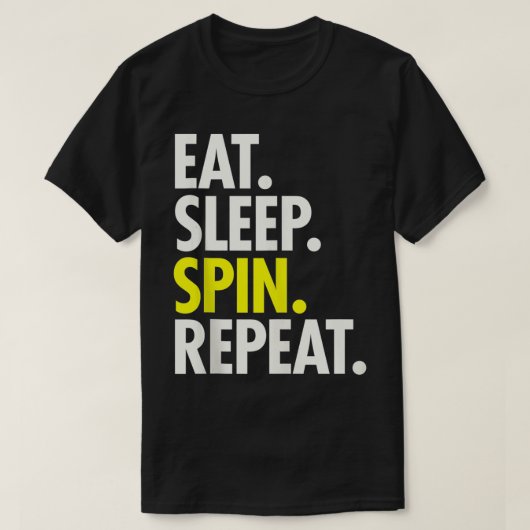 EET SLAAP SPIN HERHALEN Spinnen Vrouwen Fietsen T-shirt (Design voorkant)