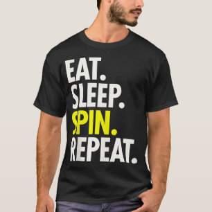 EET SLAAP SPIN HERHALEN Spinnen Vrouwen Fietsen T-shirt