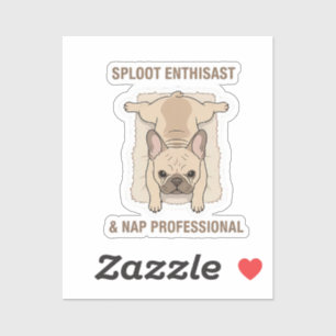 Eet Slaap Sploot Grappig Frans Bulldog Ontwerp Sticker