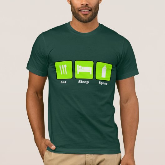 Eet, Slaap, Spray (Limoen) T-shirt (Voorkant)