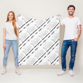 Eet... Slaap... Statistieken bedenken (Bell Curve) Fleece Deken