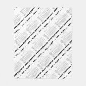 Eet... Slaap... Statistieken bedenken (Bell Curve) Fleece Deken (Voorkant)