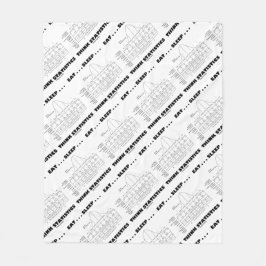 Eet... Slaap... Statistieken bedenken (Bell Curve) Fleece Deken