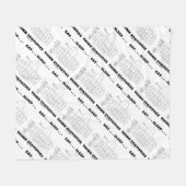 Eet... Slaap... Statistieken bedenken (Bell Curve) Fleece Deken (Voorkant (Horizontaal))