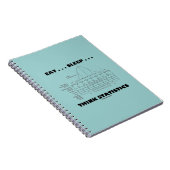 Eet... Slaap... Statistieken bedenken (Bell Curve) Notitieboek (Rechterzijde)