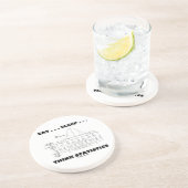 Eet... Slaap... Statistieken bedenken (Bell Curve) Zandsteen Onderzetter (Zijkant)