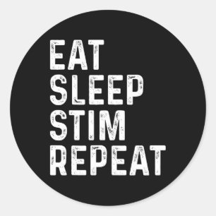 Eet Slaap Stim Herhaal Autisme Awareness Kinder Gr Ronde Sticker
