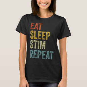 Eet Slaap Stim Herhaal Grappig Autisme Bewustzijn T-shirt