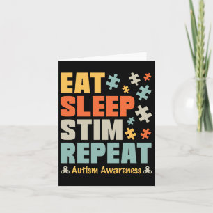 Eet slaap Stim Herhaal het stimuleren van autisme  Kaart