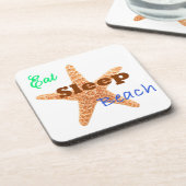 Eet Slaap Strand - Coaster Onderzetter (Linkerzijde)