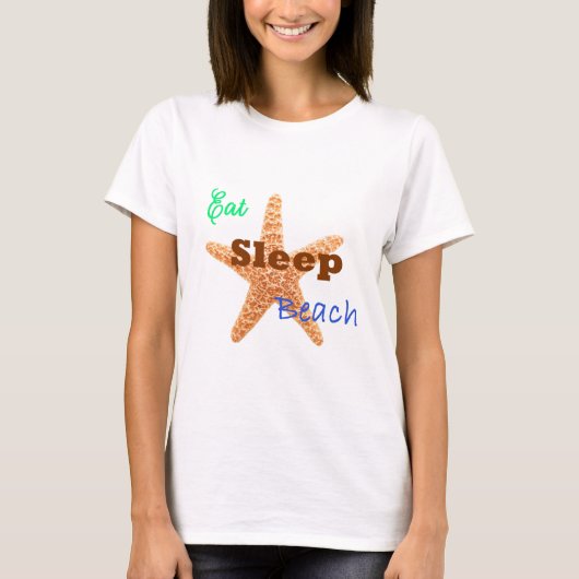 Eet Slaap Strand - Dames T-shirt (Voorkant)