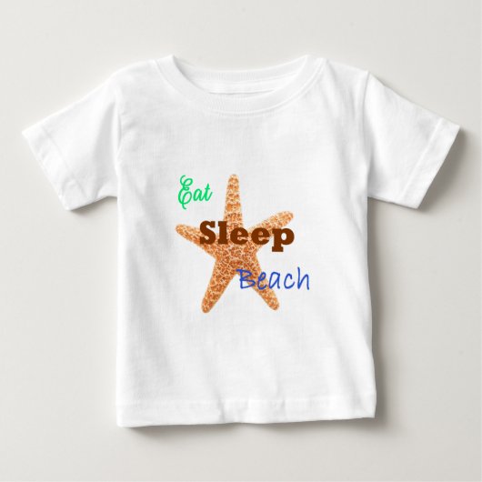Eet Slaap Strand - Kids T-shirt (Voorkant)