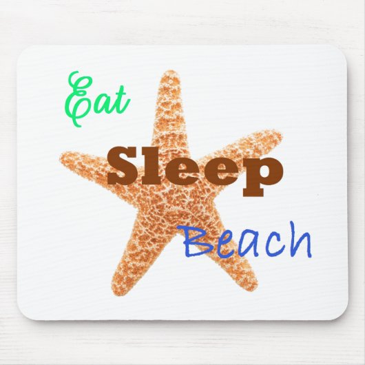 Eet Slaap Strand - Muismat (Voorkant)