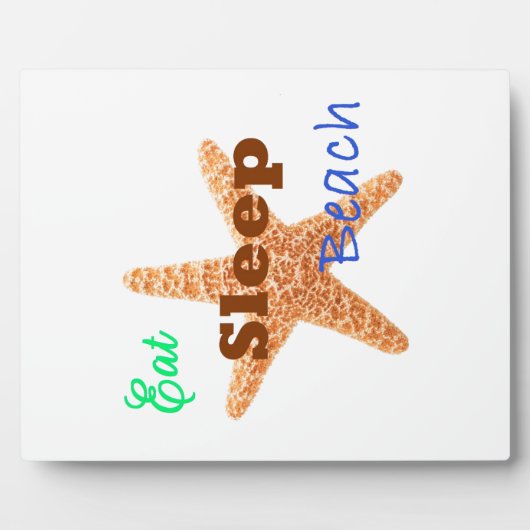 Eet Slaap Strand - Plaque Fotoplaat (Voorkant)