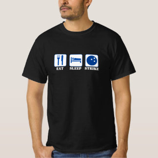 Eet slaap Strike - Bowling T-shirt
