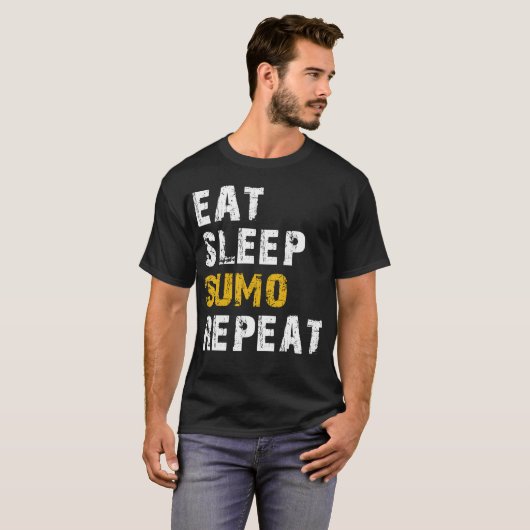 eet slaap sumo t-shirt (Voorkant volledig)