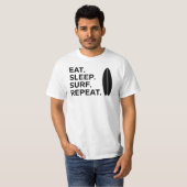 Eet Slaap Surf Herhaal Grappige Surf Quotes T-shirt (Voorkant volledig)