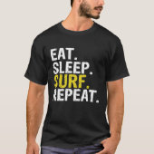 Eet Slaap Surf Herhaal Surfen Gift Premium T-shirt (Voorkant)