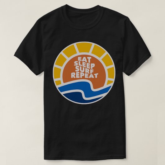 Eet Slaap Surf Herhaal TShirt (Design voorkant)
