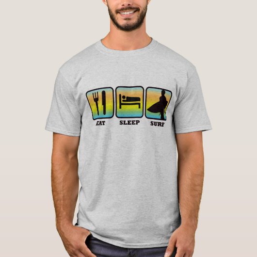 Eet, Slaap, Surf T-shirt (Voorkant)