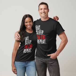 Eet slaap Tai Chi Herhaal Yin Yang Kung Fu Trainin T-shirt