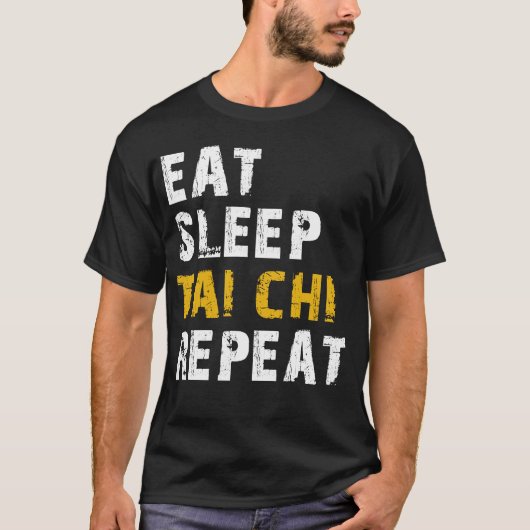 eet slaap Tai chi T-shirt (Voorkant)