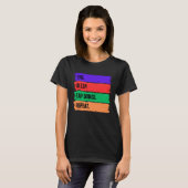 EET SLAAP TAP DANS HERHALEN T-SHIRT (Voorkant volledig)