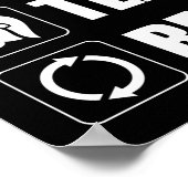 Eet. Slaap. Teach History. Herhaal Poster (Hoek)