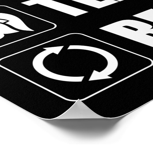 Eet. Slaap. Teach History. Herhaal Poster (Hoek)