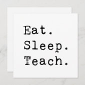 Eet. Slaap. Teach. Kaart (Voorkant / Achterkant)