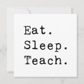 Eet. Slaap. Teach. Kaart (Voorkant)