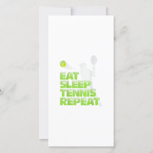 eet slaap tennis herhaal  sport cadeau bedankkaart