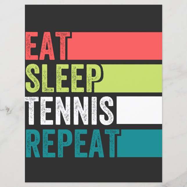 eet slaap tennis herhalen (Voorkant)