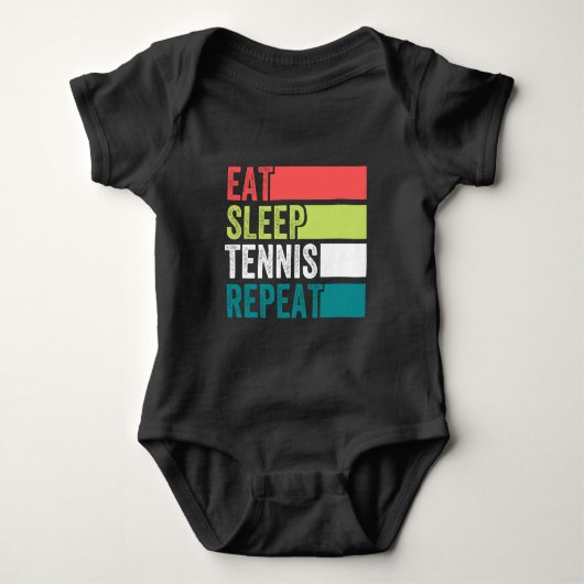 eet slaap tennis herhalen romper (Voorkant)