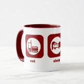 Eet. Slaap. Tennis. Mok (Voorkant links)