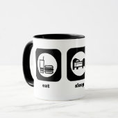 Eet. Slaap. Tennis. Mok (Voorkant links)