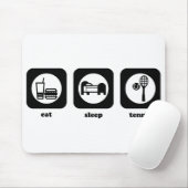 Eet. Slaap. Tennis. Mousepad Muismat (Met muis)