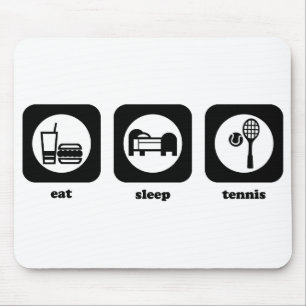 Eet. Slaap. Tennis. Mousepad Muismat