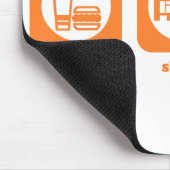 Eet. Slaap. Tennis. Mousepad Muismat (Hoek)