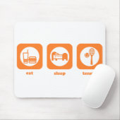 Eet. Slaap. Tennis. Mousepad Muismat (Met muis)