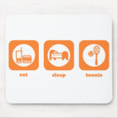 Eet. Slaap. Tennis. Mousepad Muismat (Voorkant)