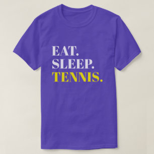 Eet slaap tennis Paarse T-shirt