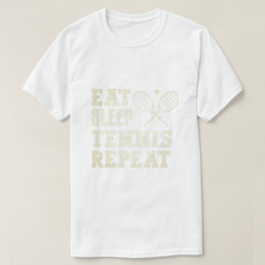 Eet slaap tennis t-shirt (Design voorkant)