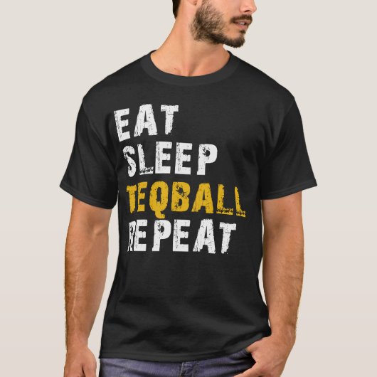 eet slaap Teqball T-shirt (Voorkant)