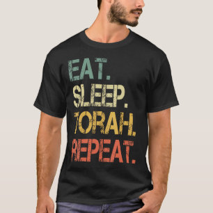 Eet Slaap Thora Herhaal Joods Matan Thora Sjavuot T-shirt