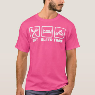 Eet slaap trein Barbells T-shirt