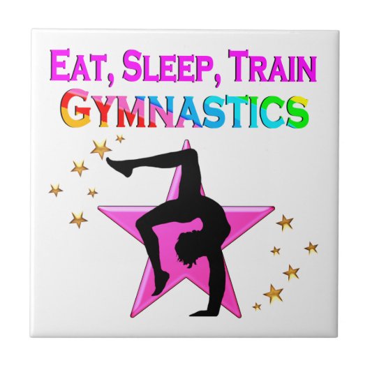 EET, SLAAP TREIN GYMNASTIEK TEGELTJE (Voorkant)